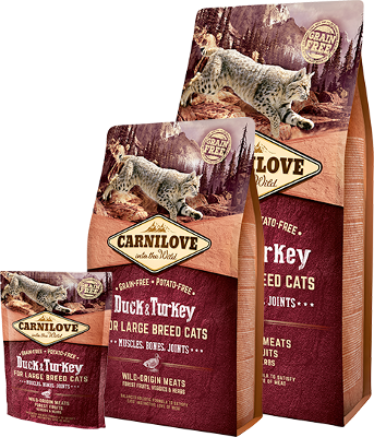 Carnilove Duck & Turkey for Large Breed Cats – Muscles, Bones, Joints - 1