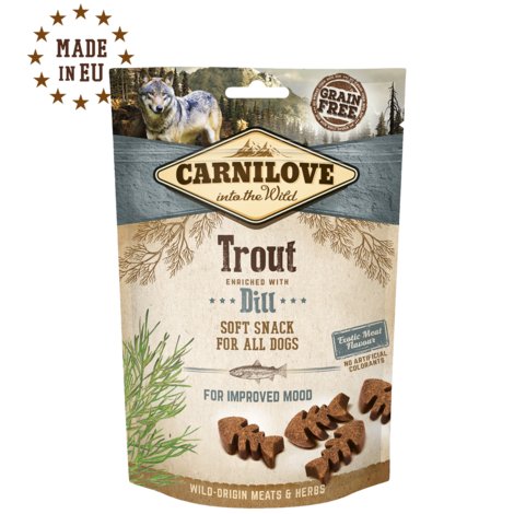Carnilove Dog Semi Moist Snack Trout enriched with Dill 200g - 1