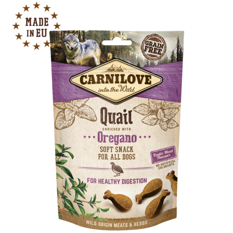 Carnilove Dog Semi Moist Snack Quail enriched with Oregano 200g - 1