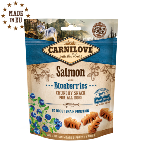 Carnilove Dog Crunchy Snack Salmon with Blueberries with fresh meat 200g - 1