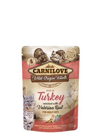 Carnilove Cat Pouch Rich in Turkey Enriched with Valerian 85g - 1