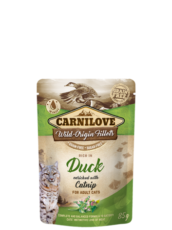 Carnilove Cat Pouch Rich in Duck Enriched with Catnip 85g - 1