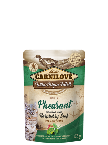 Carnilove Cat Pouch Rich in Pheasant Enriched with Raspberry Leaves 85g - 1