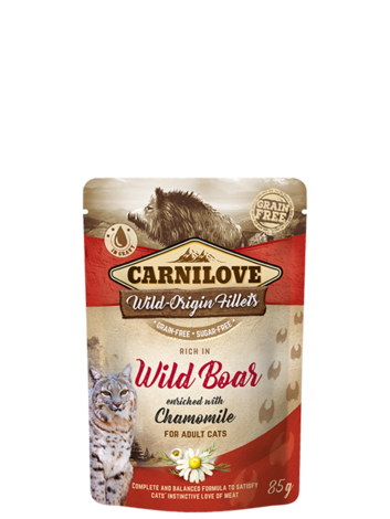 Carnilove Cat Pouch Rich in Wild Boar Enriched with Chamomile 85g - 1